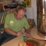 Taking off & spinning the bee honey harvest (8)