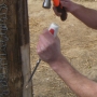 Chiseling a latch plate point