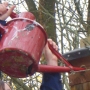 Claening out nestboxes in Oct