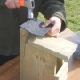 Nailing felt to nestbox roof ii