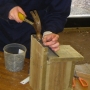 Nailing felt to nestbox roof