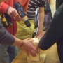Teamwork fixing nestbox parts together ii
