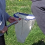 Inspecting invertebrate catch in sweepnet