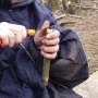 Sharpening hazel charcoal writing point ii