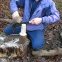 Splitting handle shape using mallet