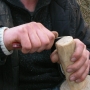Whittling handle end
